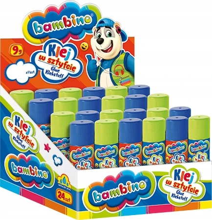 Bambino klijai lazdelėje 9g, 24 vnt.