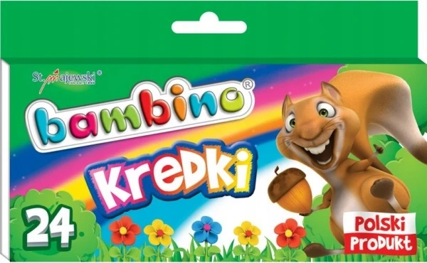 Bambino kreidelės 24 spalvos – kokybiškos ir saugios vaikams