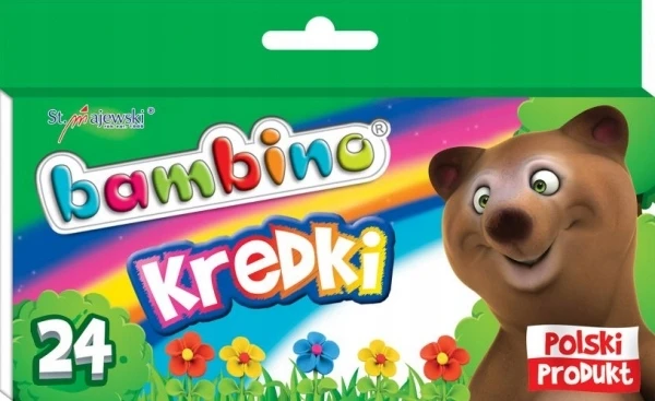 Bambino kreidelės 24 spalvos – kokybiškos ir saugios vaikams