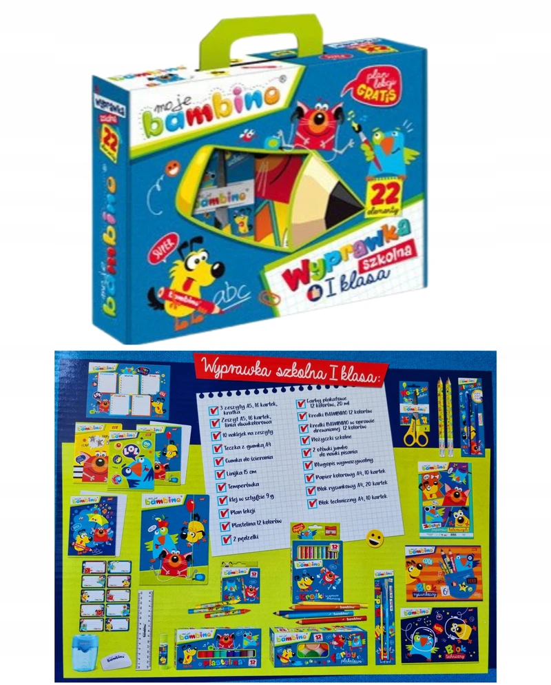 Bambino Mokyklinė I klasės Išvyka 22 elementai