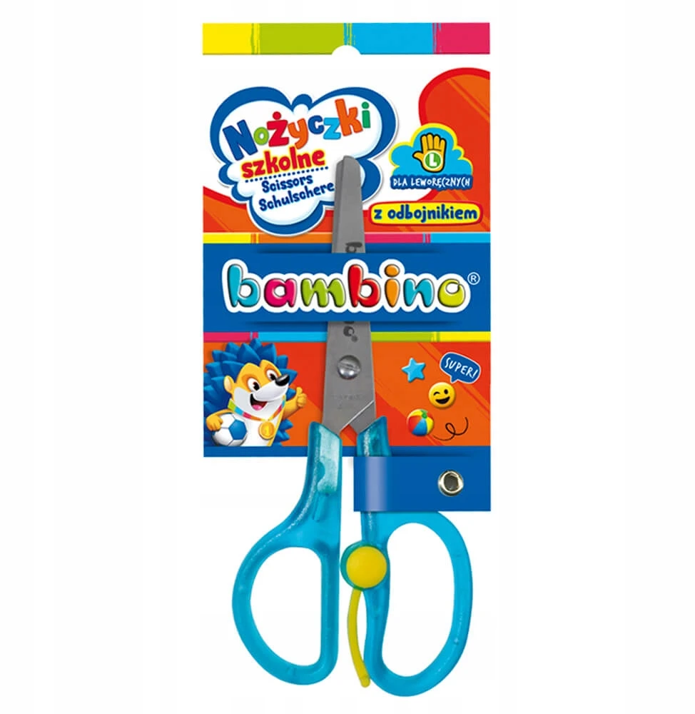 Bambino mokyklinės žirklės kairiarankiams, 1 vnt.