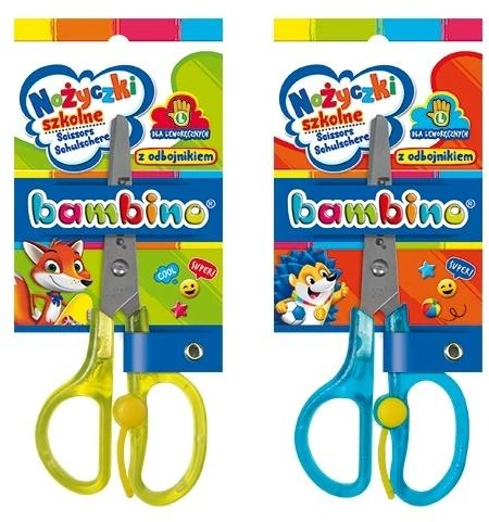 Bambino mokyklinės žirklės kairiarankiams, 1 vnt.