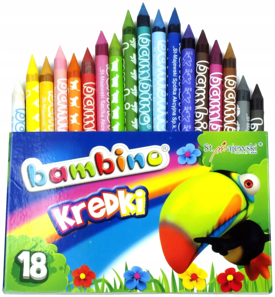 Bambino pieštukiniai dažai 18 spalvų vaikams