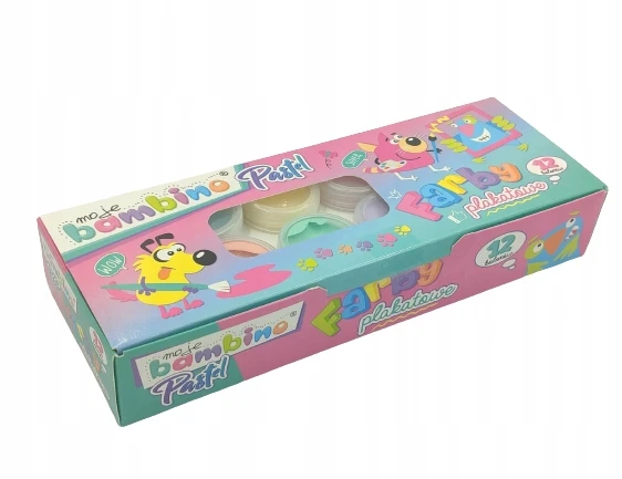Bambino plakatiniai dažai, 12 spalvų, 20 ml