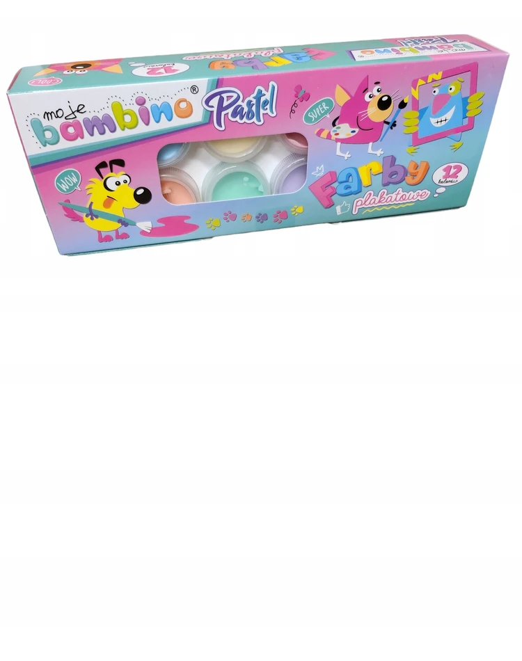Bambino plakatiniai dažai, 12 spalvų, 20 ml