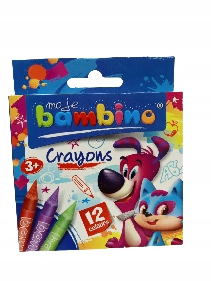 Bambino plakatų dažai, 12 spalvų, vaikams