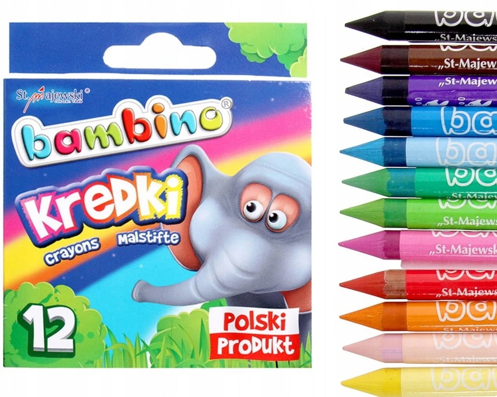 Bambino spalvinimo pieštukai, 24 spalvos, su drožtuku