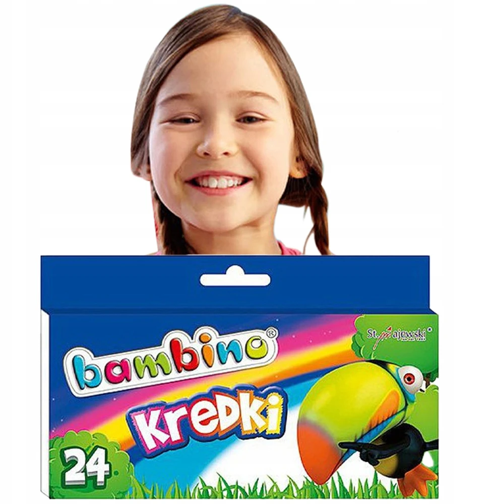 Bambino spalvoti pieštukai vaikams, 24 vnt.