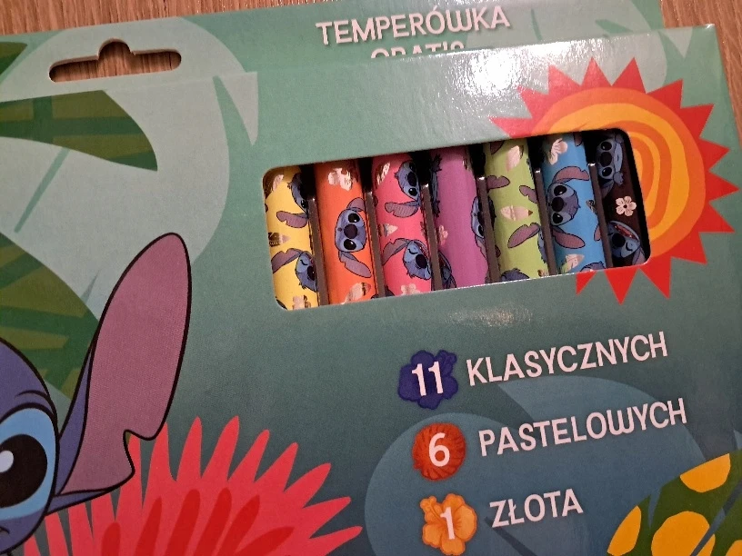 Bambino Stitch kreidelės 18 vnt. + drožtukas