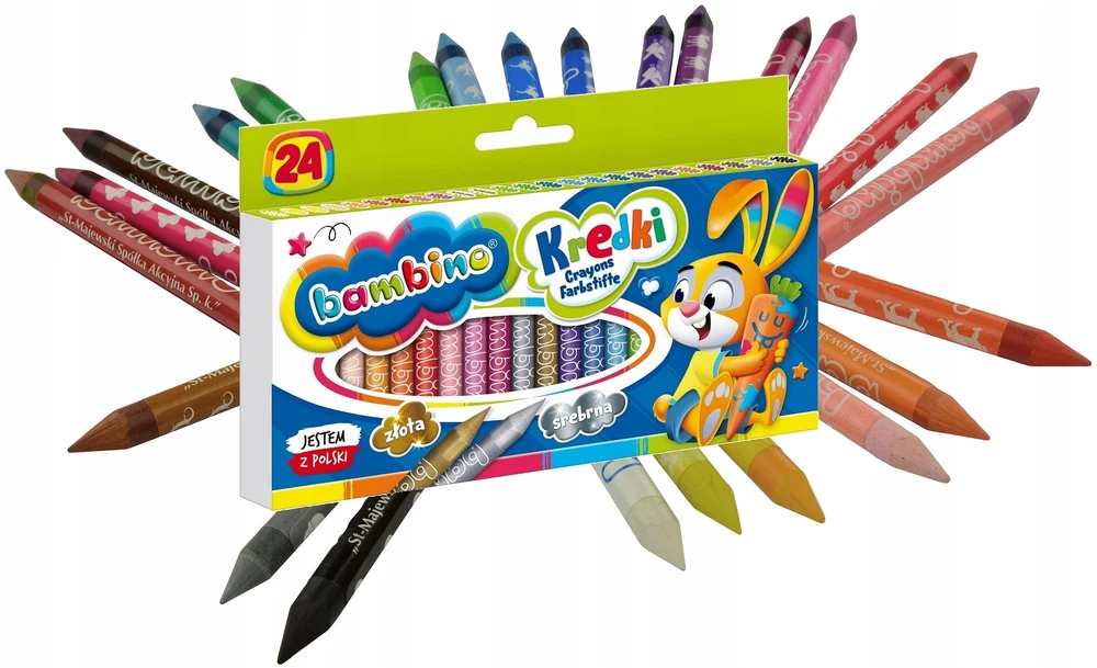 BAMBINO grafinės kreidelės 24 spalvos