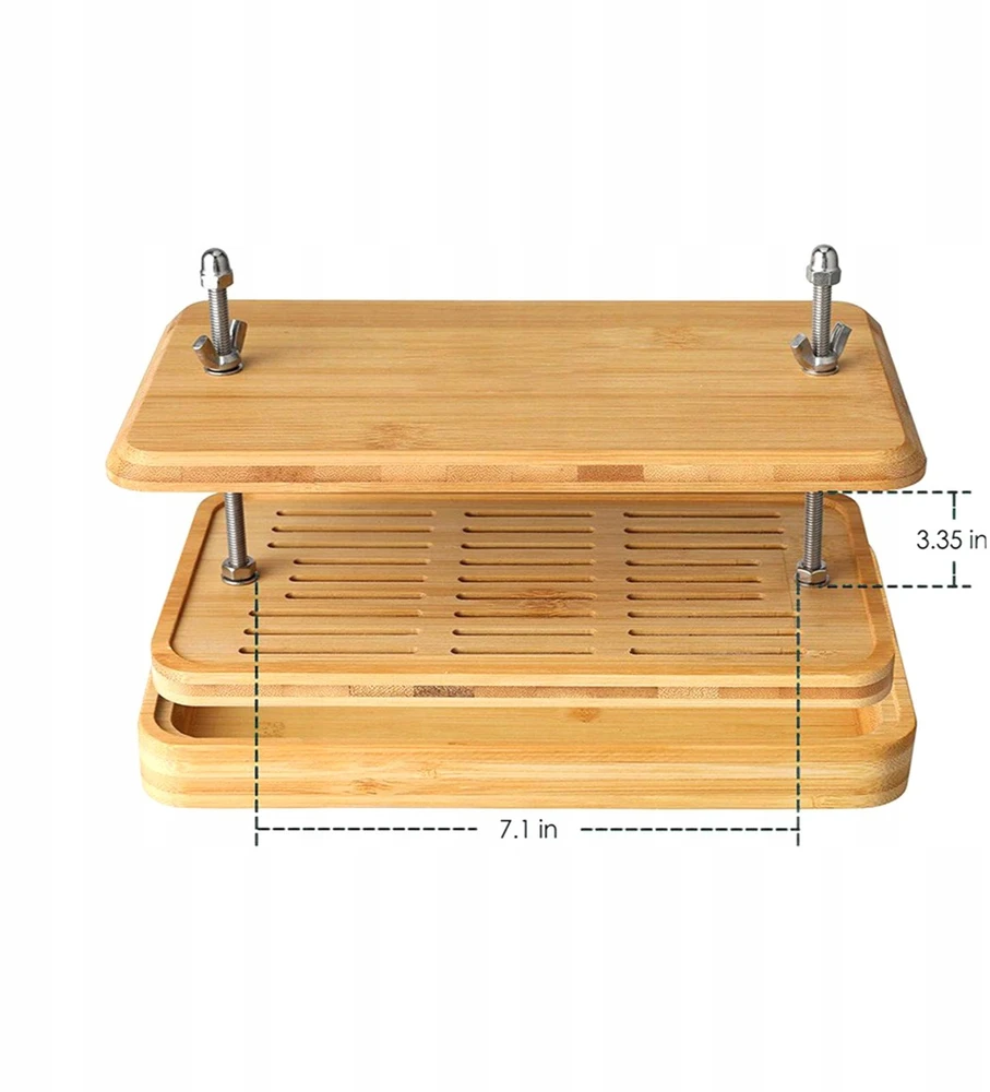 Bamboo Tofu Press Multiuse Nešiojamas rankinis daugiafunkcis įrenginys lengvai pašalina vandenį