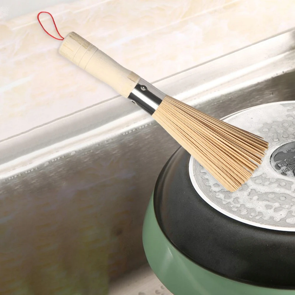 Bamboo Wok Cleaning Tool Šveitimo šepetėlis Puodų šveitiklis Universalus, skirtas M
