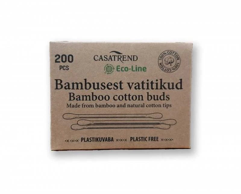 Bambukiniai higieniniai vatos pagaliukai Casatrend Eco-Line 200vnt