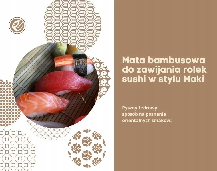 Bambuko kilimėlis maki suši ritinėlių vyniojimui 27x27cm bambukiniai suši