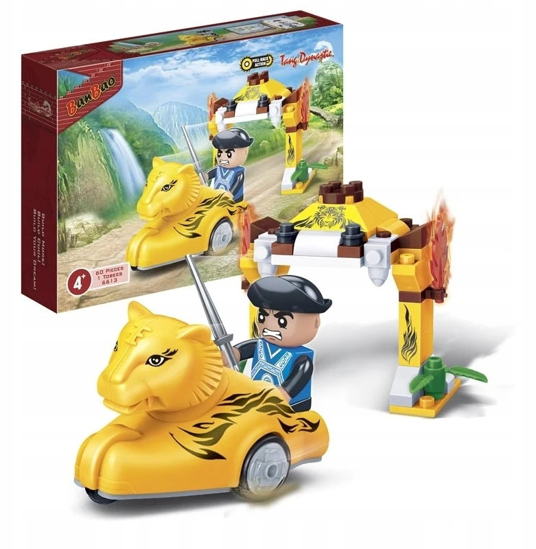 Banbao BLOKŲ RINKINYS BLOKAI 4 FIGURINES TRANSPORTO PRIEMONĖ NINJA WARRIOR 215 vnt.