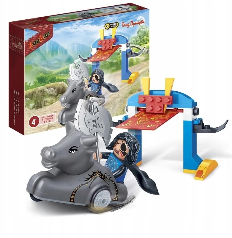 Banbao BLOKŲ RINKINYS BLOKAI 4 FIGURINES TRANSPORTO PRIEMONĖ NINJA WARRIOR 215 vnt.