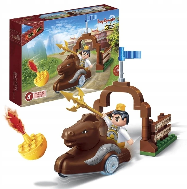Banbao BLOKŲ RINKINYS BLOKAI 4 FIGURINES TRANSPORTO PRIEMONĖ NINJA WARRIOR 215 vnt.