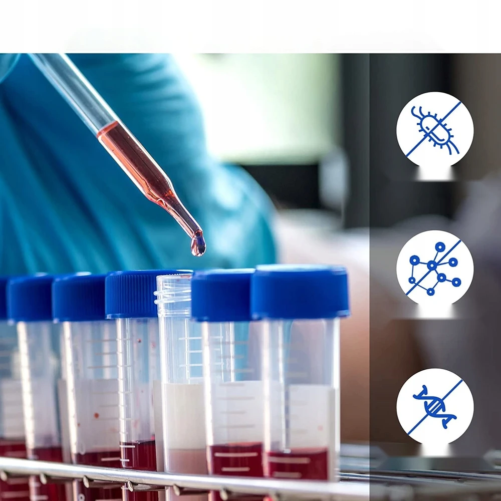 BANDYMO MĖGNĖLIS 40 Vnt., 15 ml CENTRIFUGINIAI KŪGINIAI LABORATORIJOS INDĖLIAI