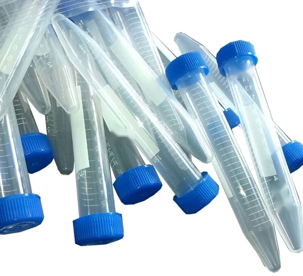 BANDYMO MĖGNĖLIS 40 Vnt., 15 ml CENTRIFUGINIAI KŪGINIAI LABORATORIJOS INDĖLIAI