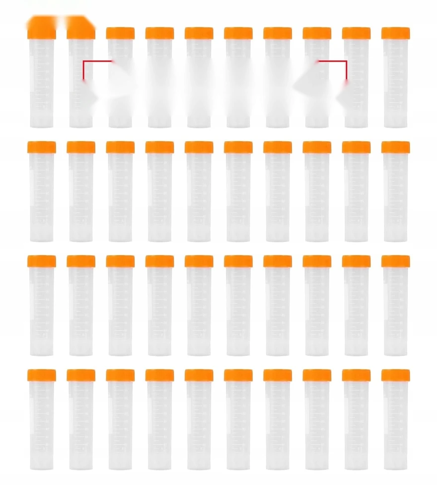 BANDYMO MĖGNĖLIS 40 Vnt. 50 ml PLASTIKINIO EKSPERIMENTINĖ LABORATORIJOJE ILGA, STIPRI
