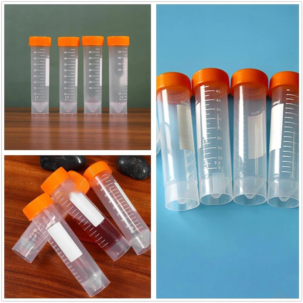BANDYMO MĖGNĖLIS 40 Vnt. 50 ml PLASTIKINIO EKSPERIMENTINĖ LABORATORIJOJE ILGA, STIPRI