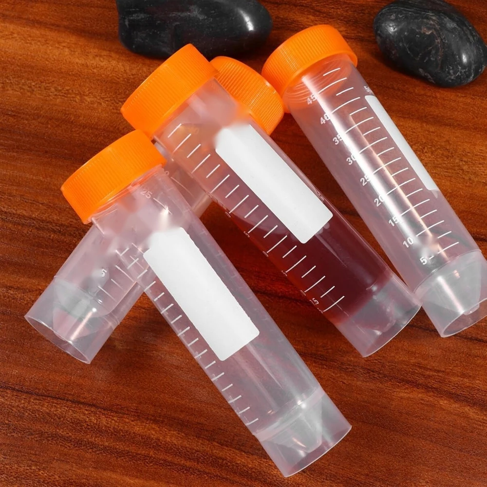 BANDYMO MĖGNĖLIS 40 Vnt. 50 ml PLASTIKINIO EKSPERIMENTINĖ LABORATORIJOJE ILGA, STIPRI