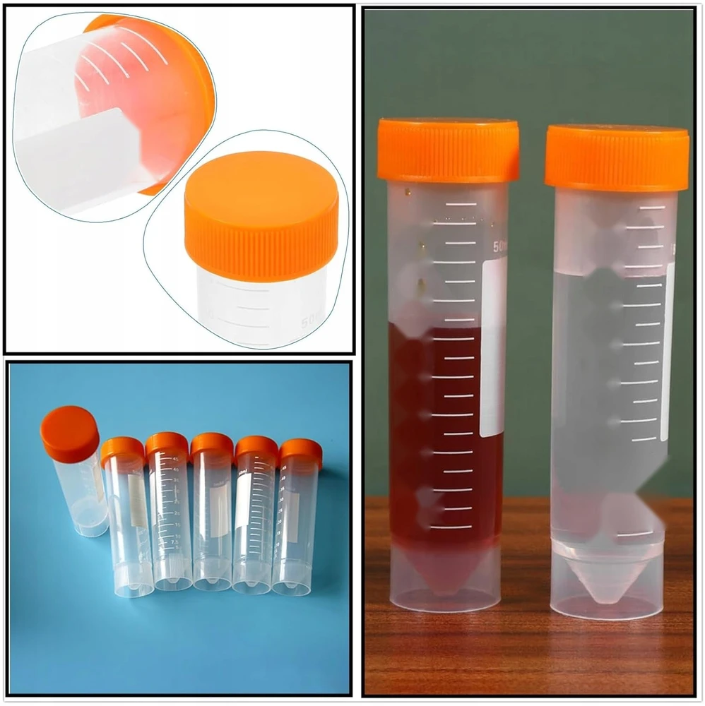 BANDYMO MĖGNĖLIS 40 Vnt. 50 ml PLASTIKINIO EKSPERIMENTINĖ LABORATORIJOJE ILGA, STIPRI