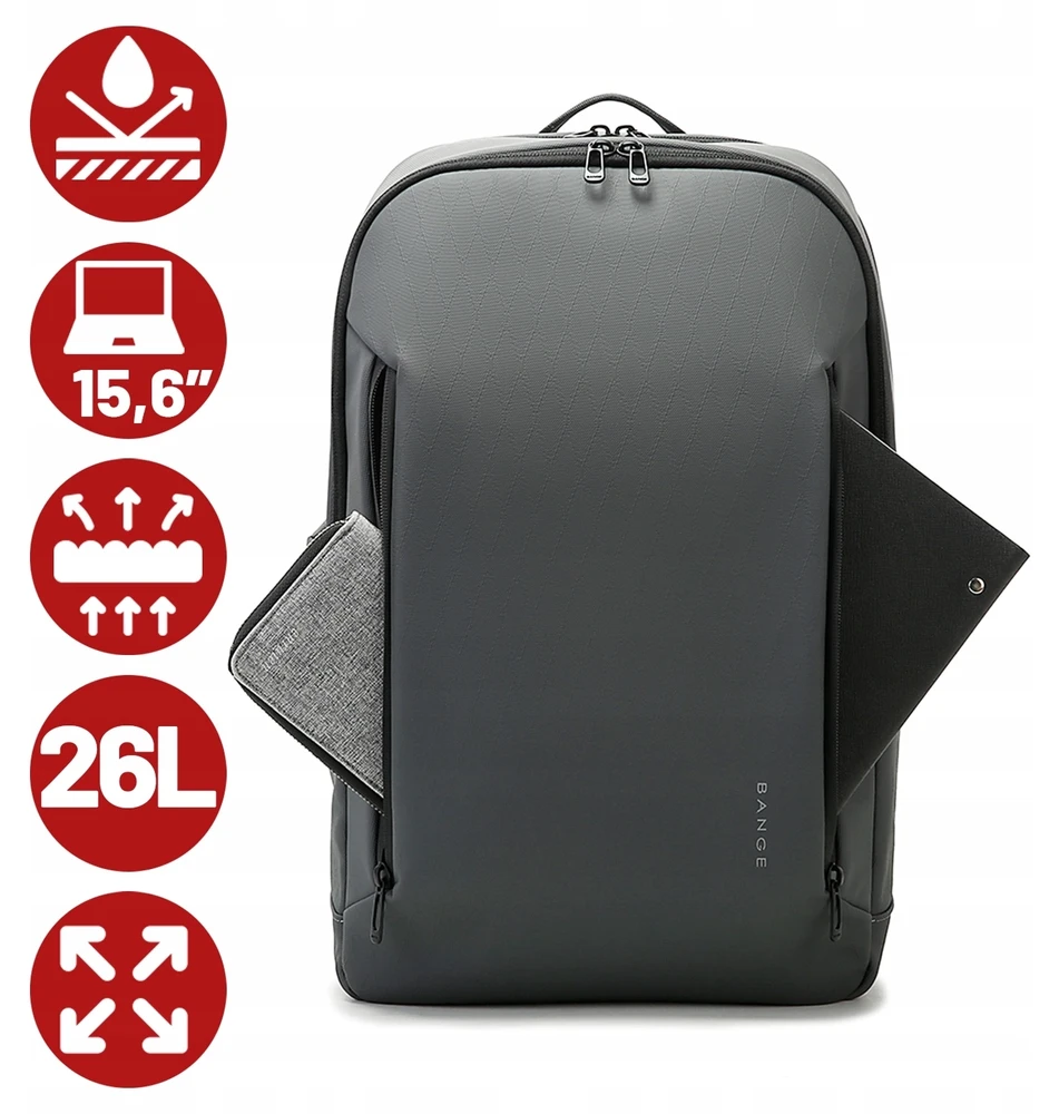 Bange 26l vandeniui atsparus miesto kuprinė, skirta 15.6" nešiojamam kompiuteriui