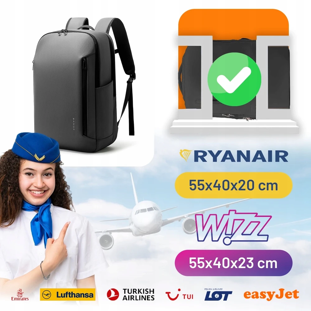 Bange 26l vandeniui atsparus miesto kuprinė, skirta 15.6" nešiojamam kompiuteriui