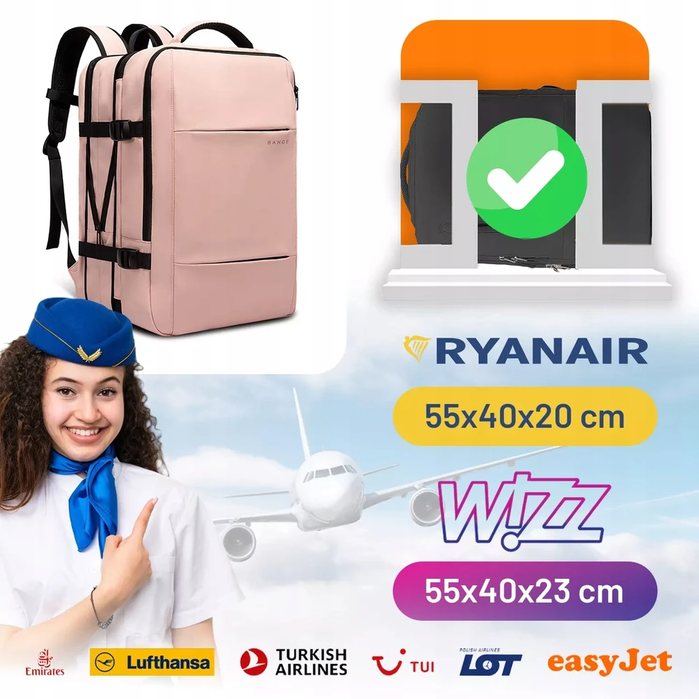 Bange 35l moteriškas kelioninis kuprinė su Usb, nešiojamam kompiuteriui
