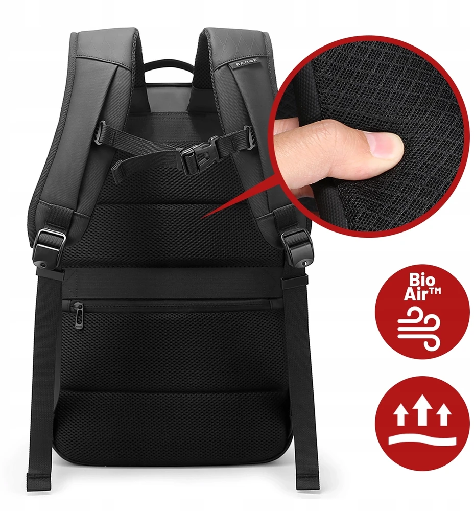 Bange Juodas 26l Neperšlampamas Kuprinė Nešiojamam Kompiuteriui 15.6"