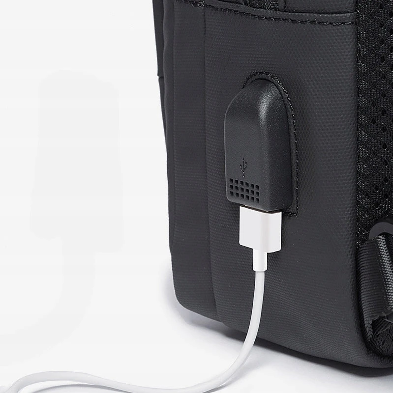 Bange SASZETKA NERKA MĘSKA NA RAMIĘ Kuprinė MIEJSKI WODOODPORNY USB