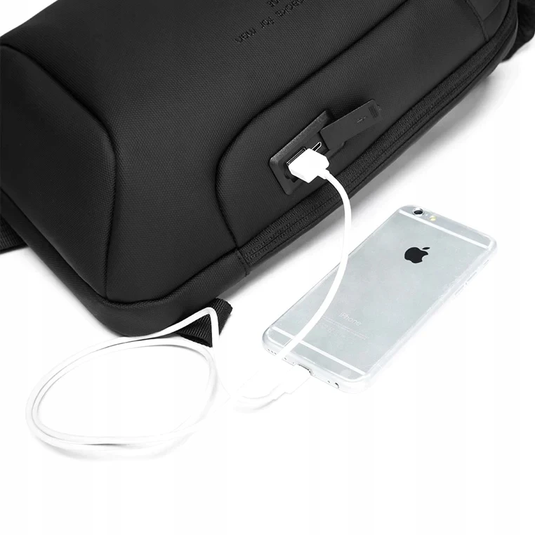Bange Vyriškas pečių krepšys, juosmens krepšys, viengubinė kuprinė, USB Premium