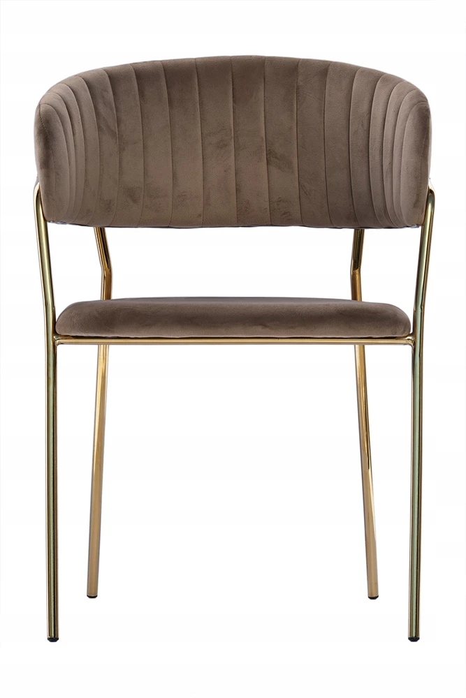 Bankietowo MODERN GLAMOUR CAPPUCCINO VELVET MINŠTA AKSOMINĖ VIRTUVĖS KĖDĖ