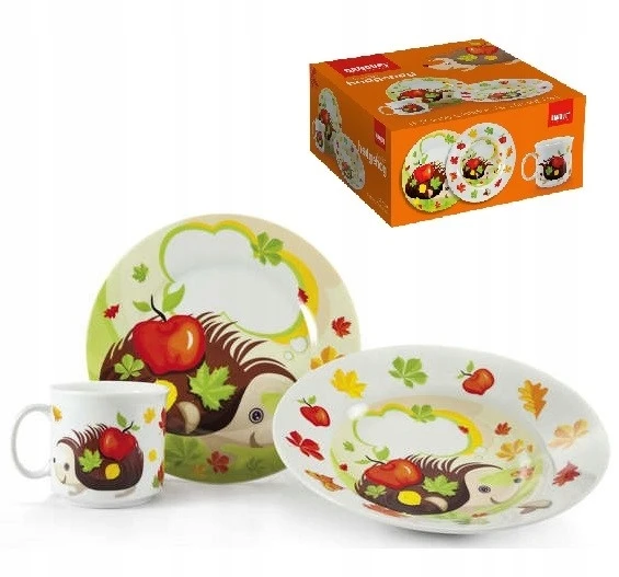 Banquet 3 DALIES PUSRYČIŲ VAKARIENIŲ RINKINYS. VAIKAMS LĖŠTĖMS, PUODULIUI, INDUOLIAMS, EŽIUI
