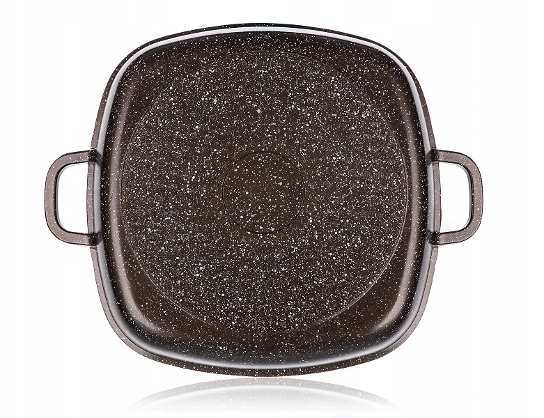 Banquet Aukščiausios kokybės ruda kvadratinė keptuvė su dangčiu, 28 cm