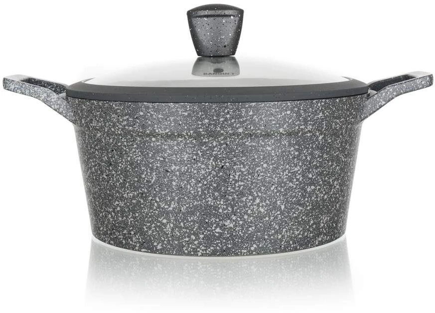 Banquet DIDELIS puodas banketui granitas 28cm 6,4L STORIS LIEJIMAS + DANGA dujų indukcija