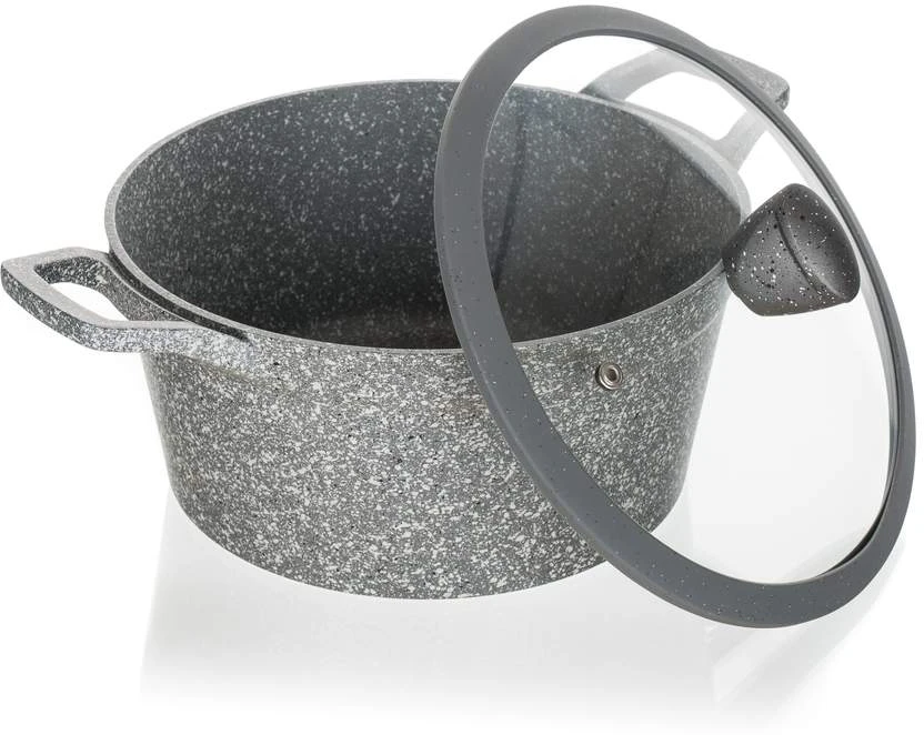 Banquet DIDELIS puodas banketui granitas 28cm 6,4L STORIS LIEJIMAS + DANGA dujų indukcija