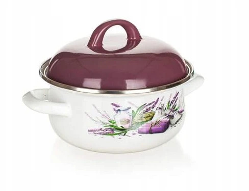 Banquet Emaliuotas puodas Lawenda 20cm, 2.1l su dangčiu