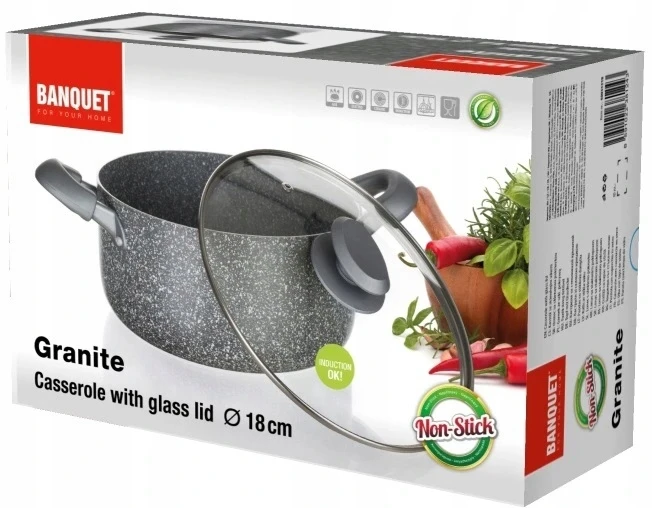 Banquet Puodas 18cm iš aliuminio su keramine danga "Granite"