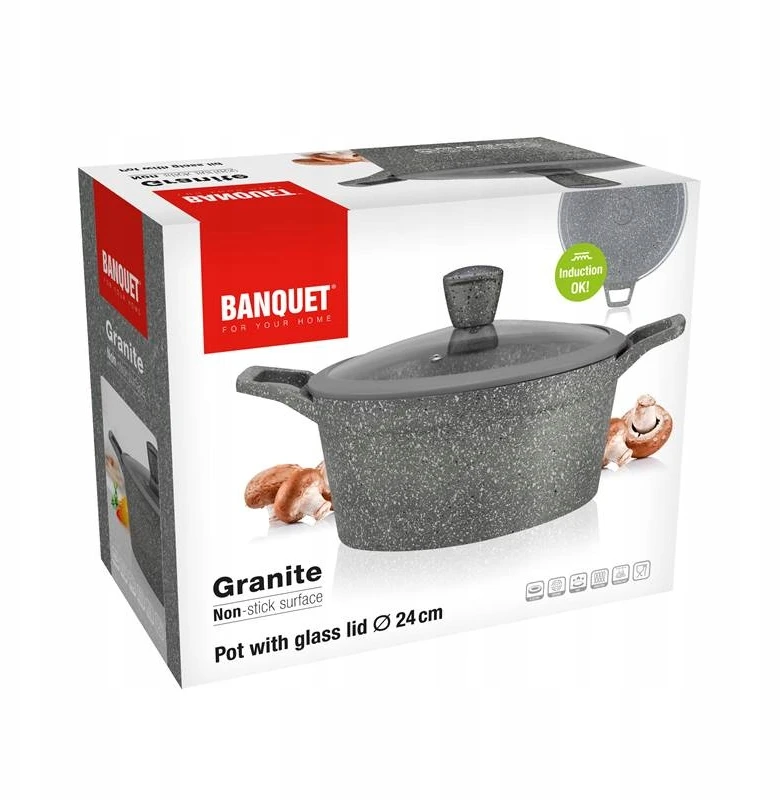 Banquet Puodas 24cm keramine danga "Granite"