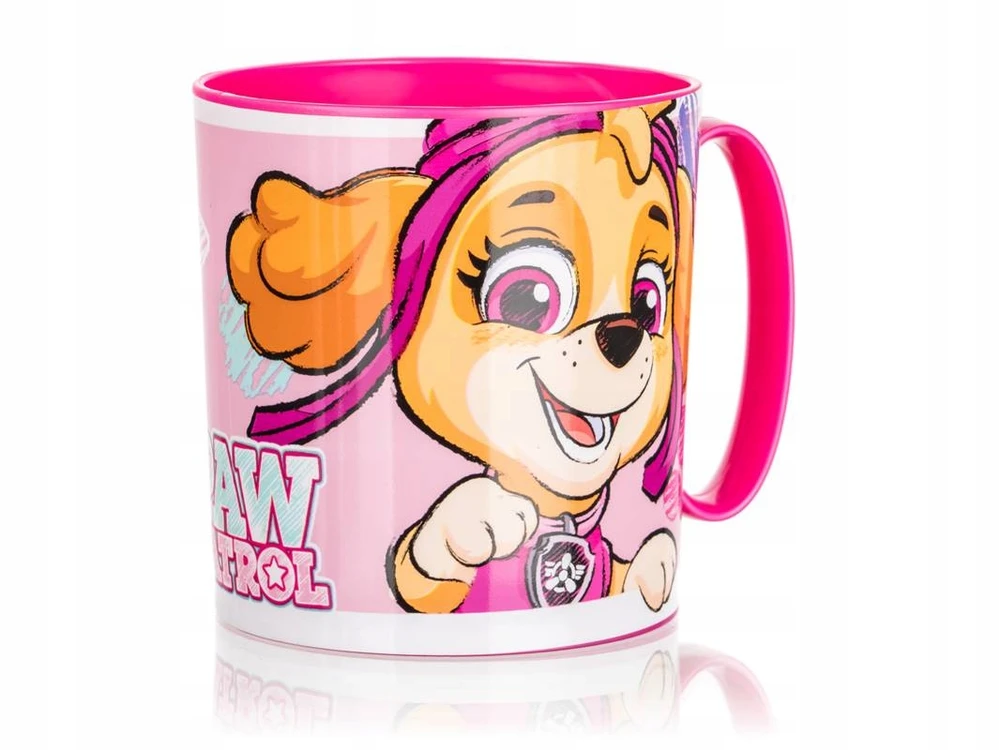 Banquet Paw Patrol rožinis vaikiškas puodelis, 350 ml, su nedūžtančia plastikine rankena