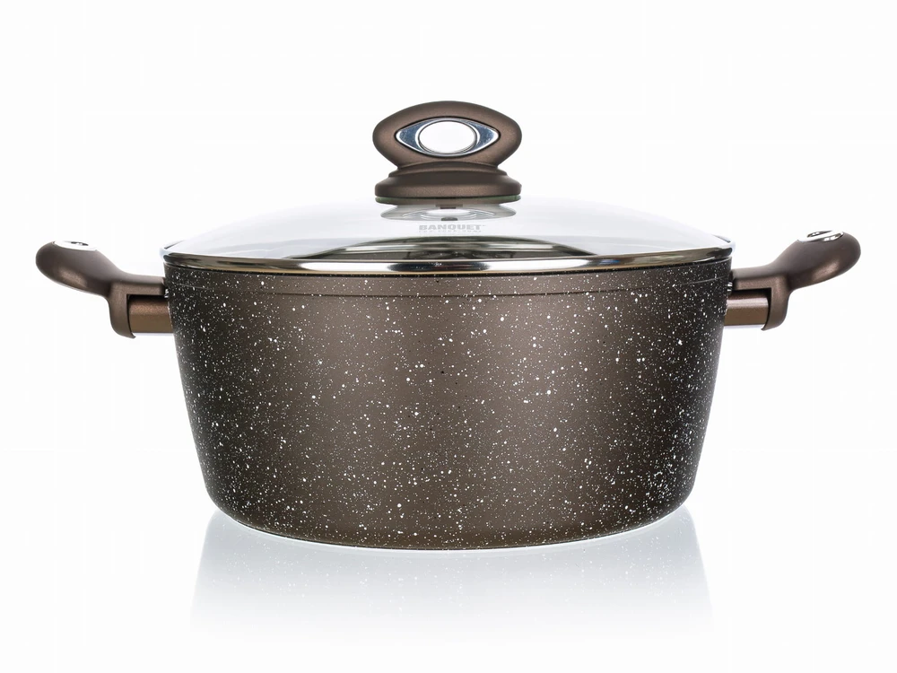 Banquet Tradicinis puodas Banketas Premium Tamsiai Rudas didelis 4,3L DUJŲ INDUKCIJA 5332