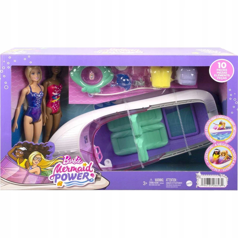 Barbie Barbės filmų rinkinys 2 lėlės + valtis