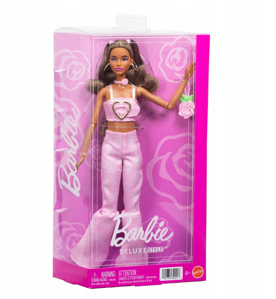 Mattel BARBIE DELUXE FASHIONISTAS lėlė rožiniu kostiumėliu