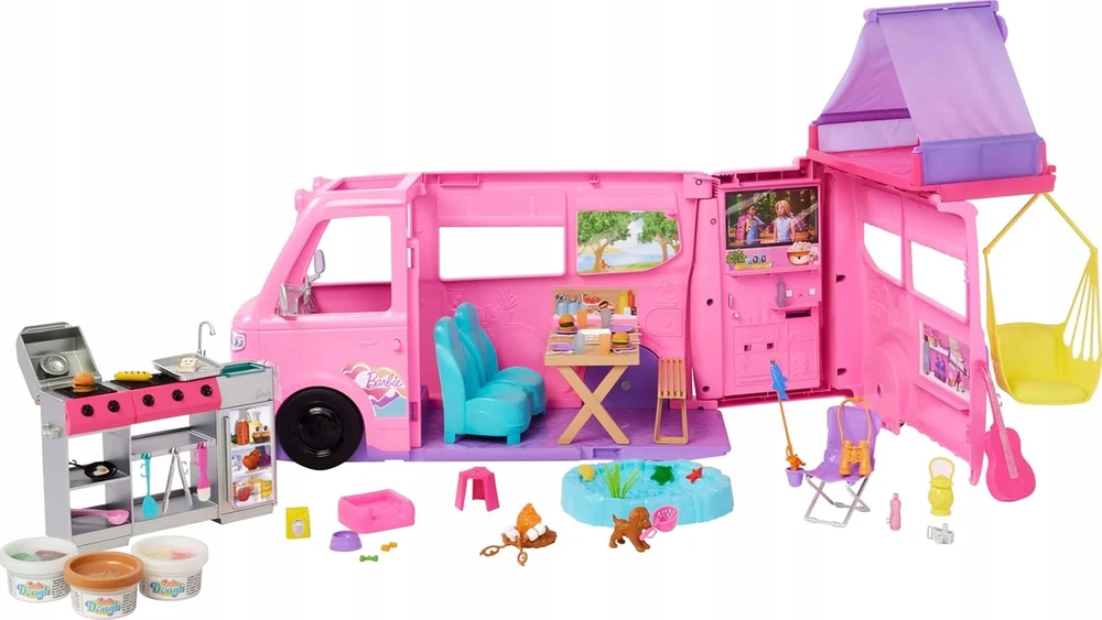 Lėlių kemperis Mattel Barbie Dreamcamper, su priedais