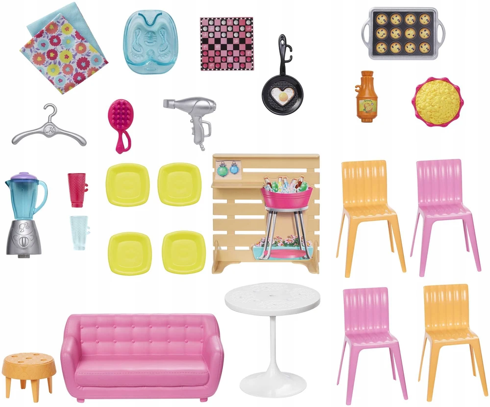 Barbie FXG57 Malibu lėlių namelis Didelis Mattel lėlių namas