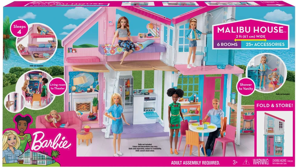 Barbie FXG57 Malibu lėlių namelis Didelis Mattel lėlių namas
