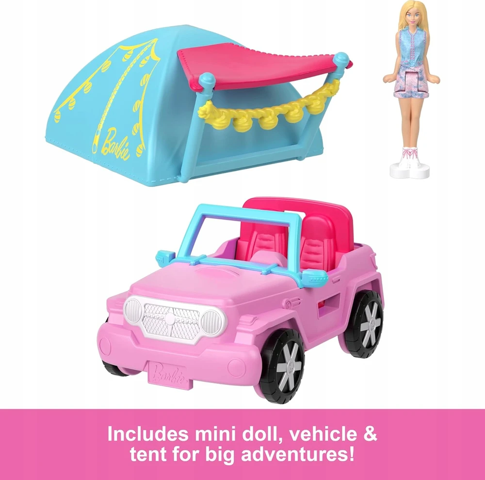 Barbie Mini BarbieLand lėlė su transporto priemone HYF43
