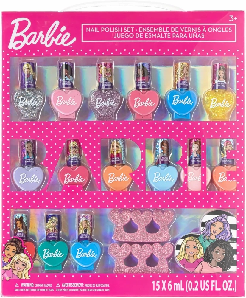 BARBIE NAGŲ DAŽYMO RINKINYS 15 POLIŲ + FILE TOWNLEY GIRL